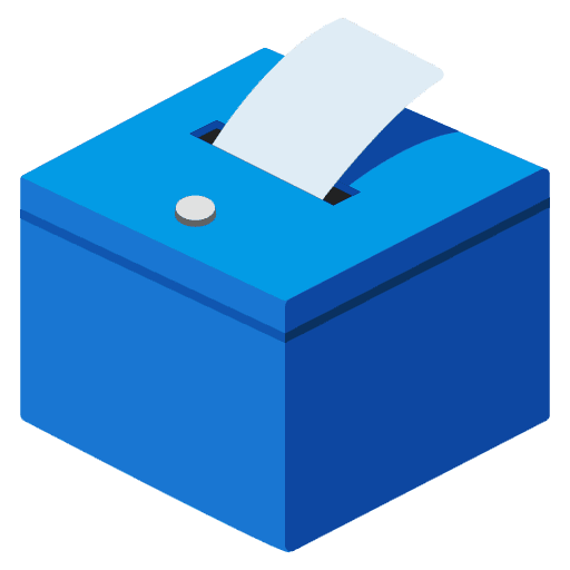 Noto  Ballot Box With Ballot